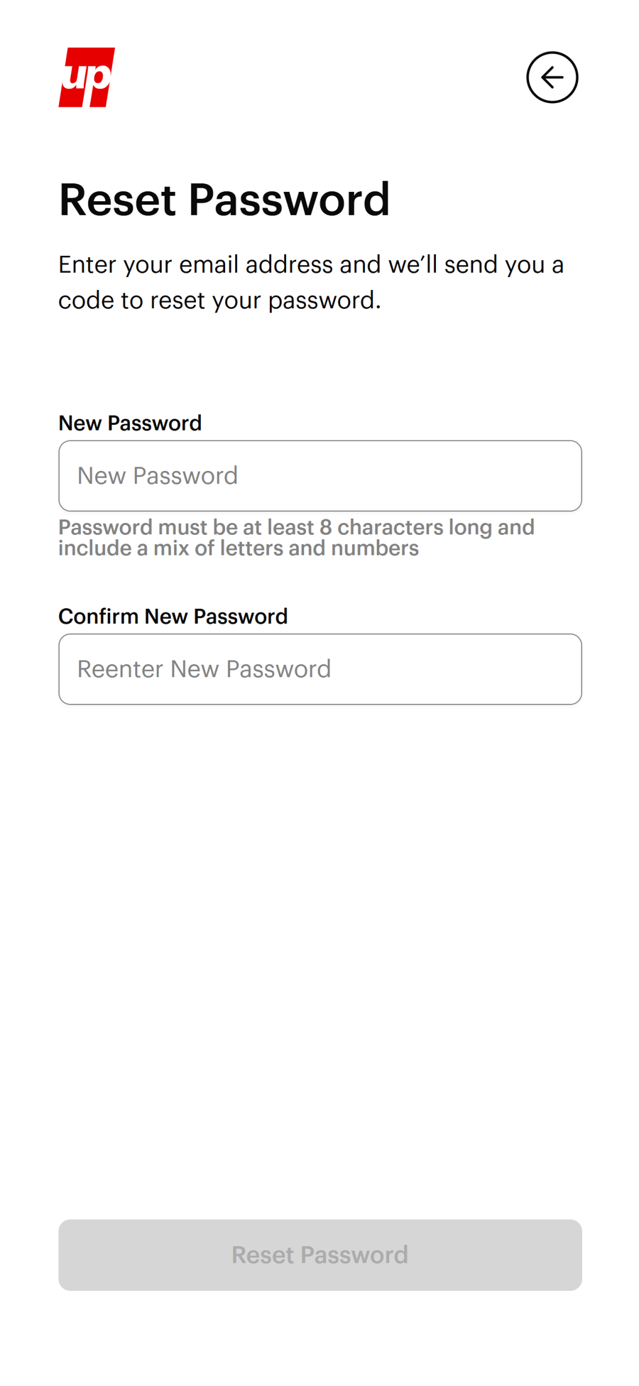 Create a new password